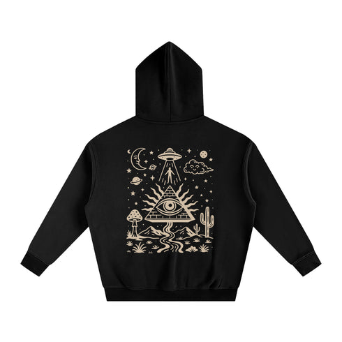 Mystic Signal - Oversize Fleeced Hoodie
